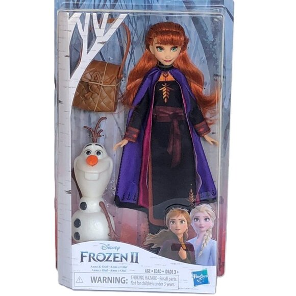 New in Box-Hasbro Disney Frozen Anna Doll with Buildable Olaf Figure & Backpack - Picture 4 of 15
